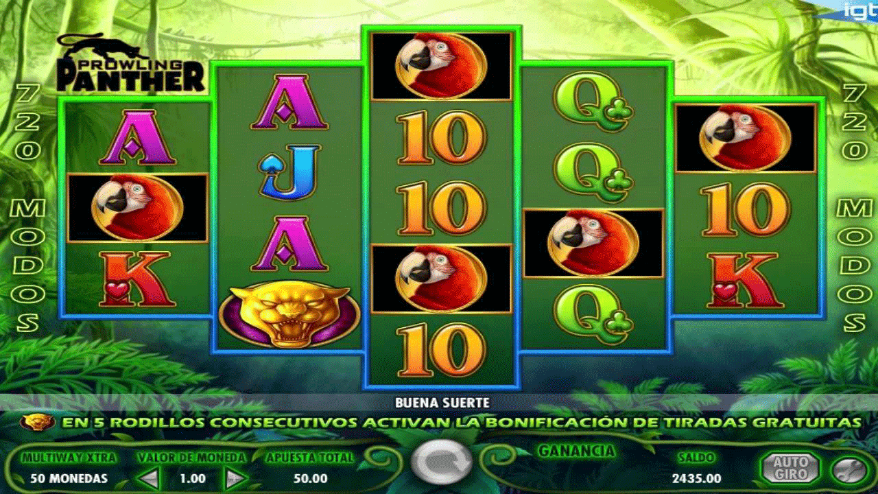 schermata del gioco slot prowling panther online