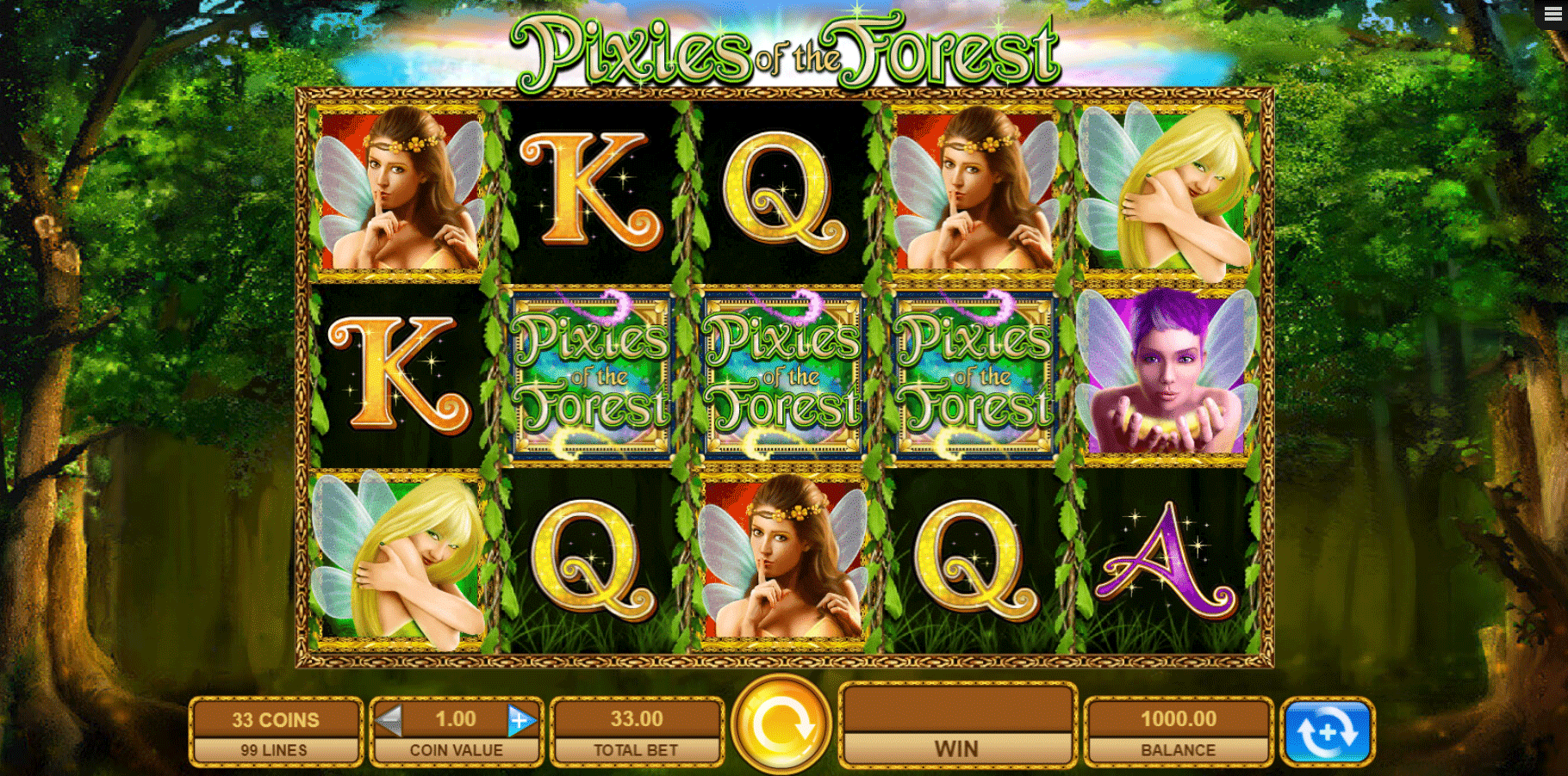 griglia della slot online Pixies of the Forest