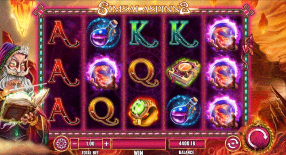 schermata slot machine simsalaspinn 2
