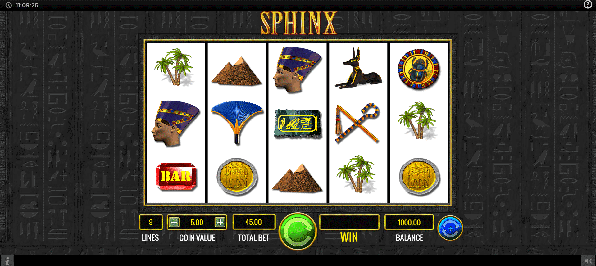 griglia slot machine sphinx