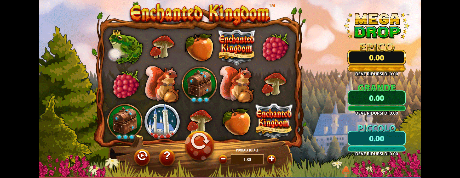 schermata slot online enchanted kingdom