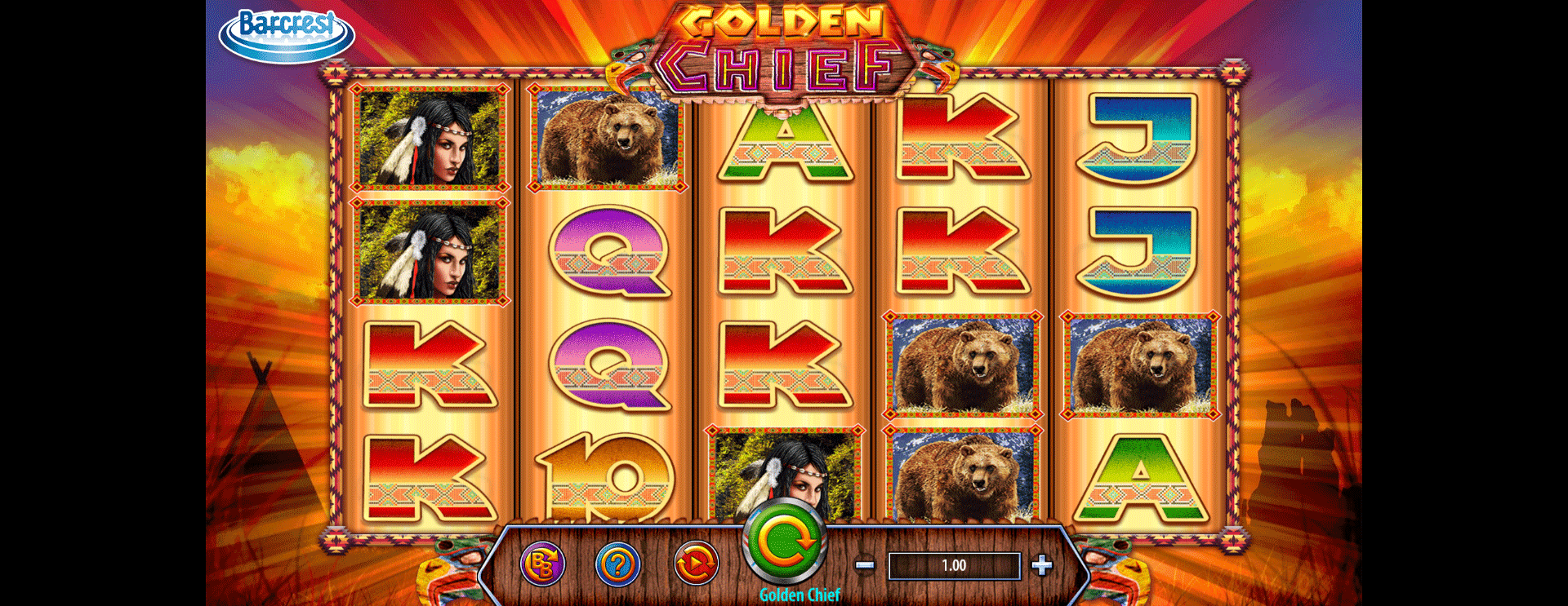 schermata slot machine golden chief