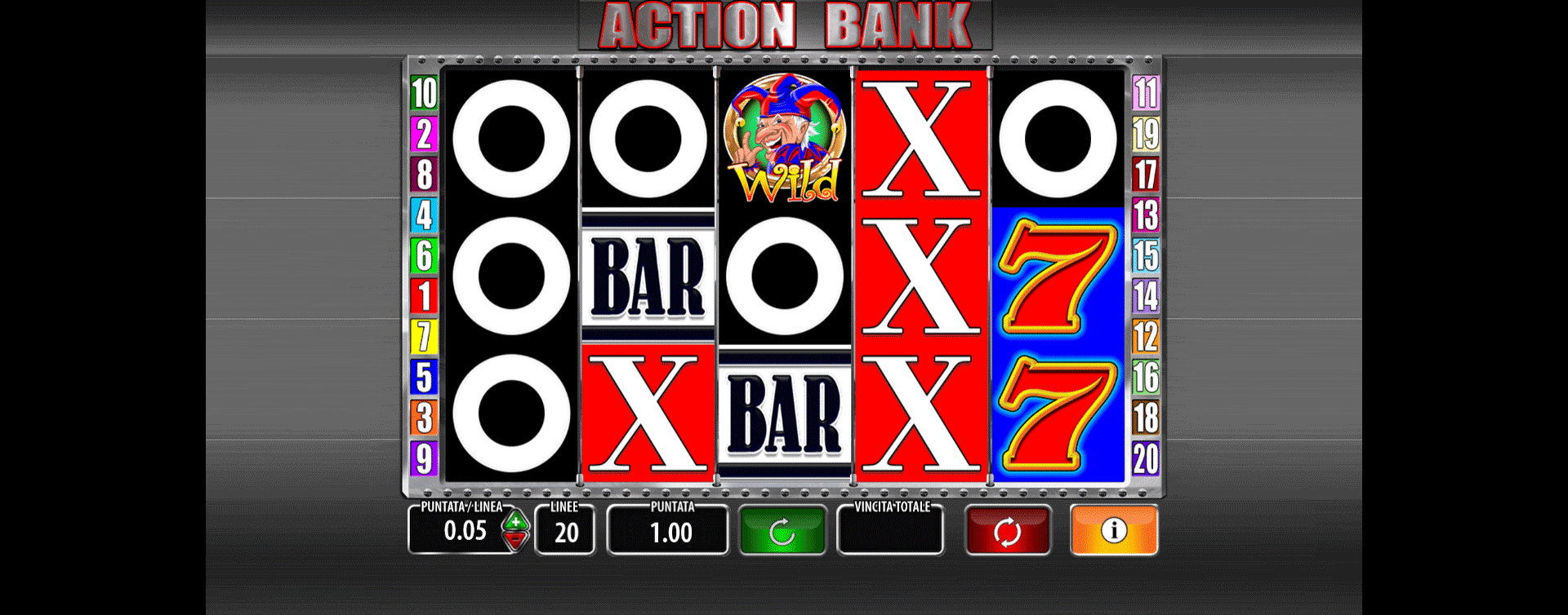 griglia slot machine action bank