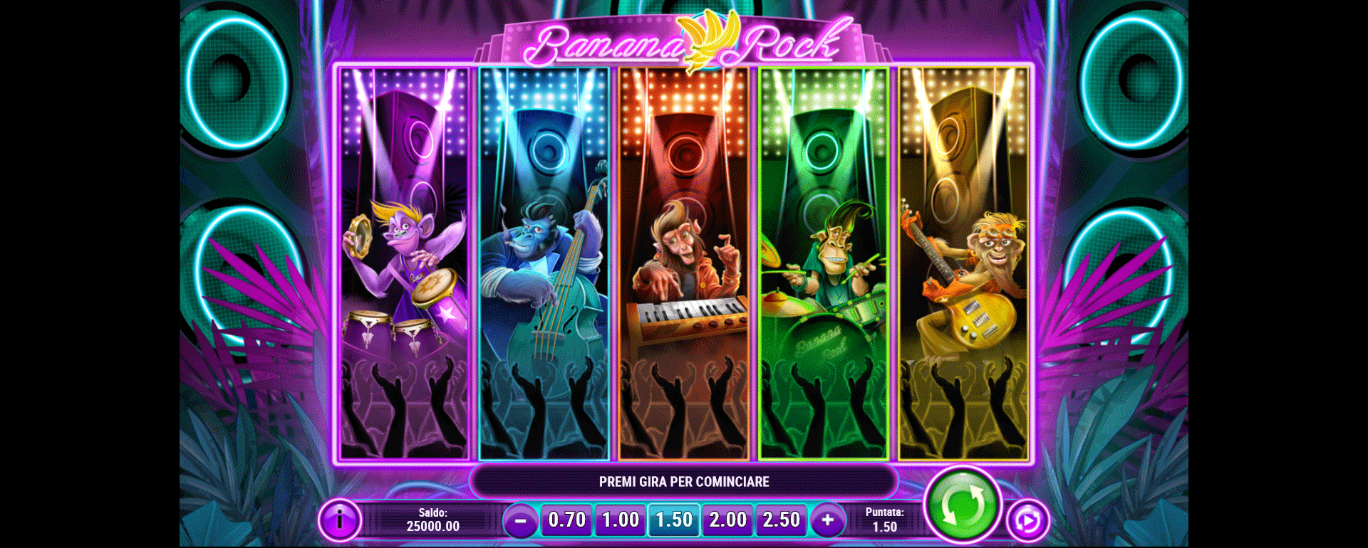 schermata slot machine banana rock
