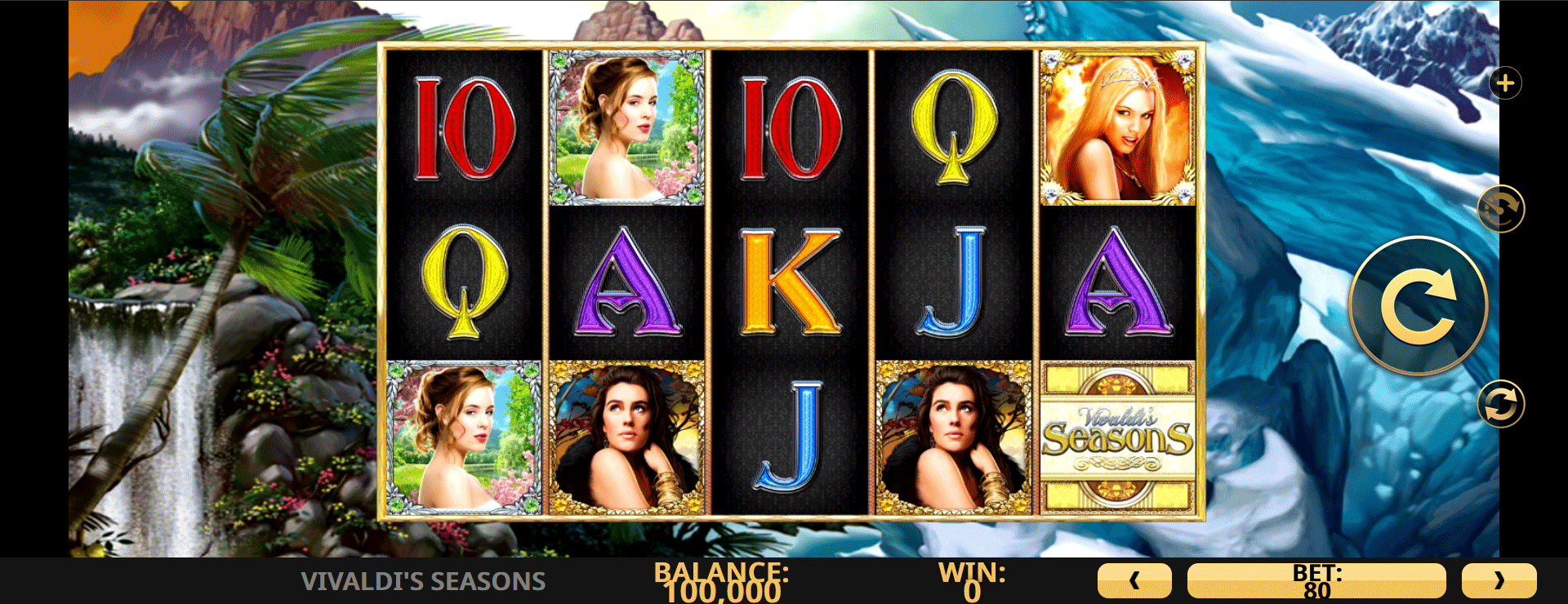 schermata del gioco slot machine vivaldi's seasons