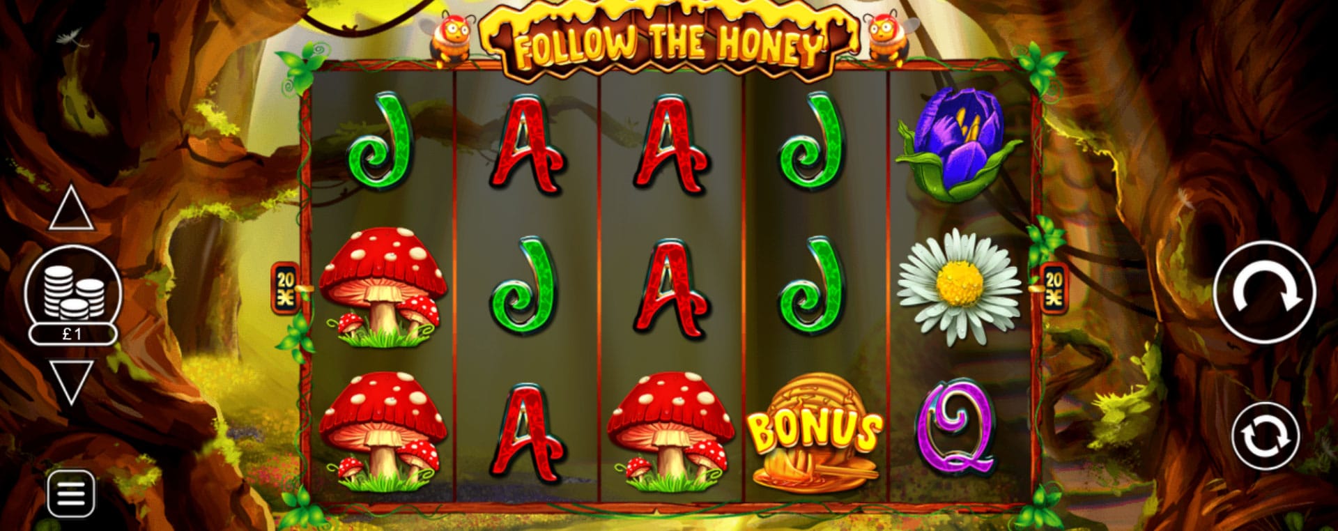 schermata del gioco slot online follow the honey