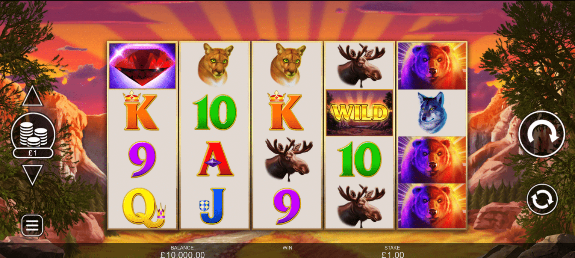 schermata della slot machine grizzly