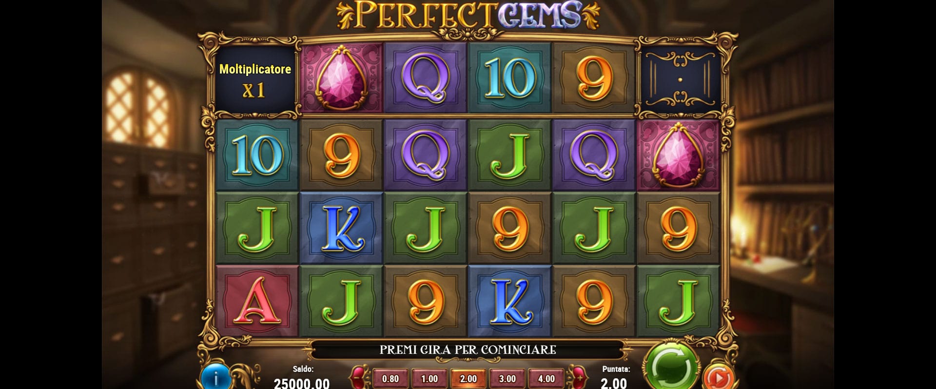 griglia del gioco slot online perfect gems