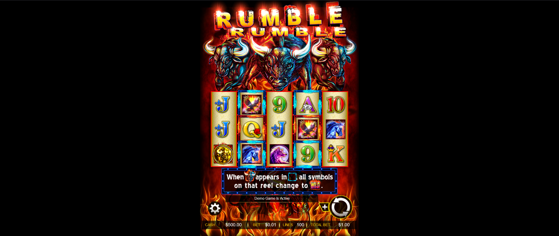 schermata slot machine rumble rumble
