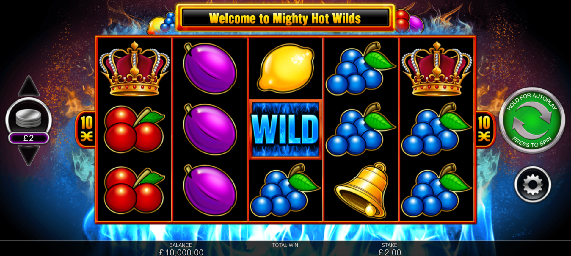 schermata slot machine mighty hot wilds