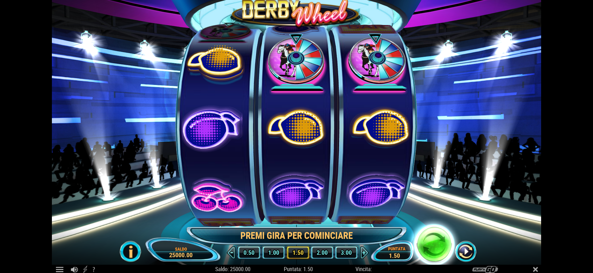 schermata slot machine derby wheel