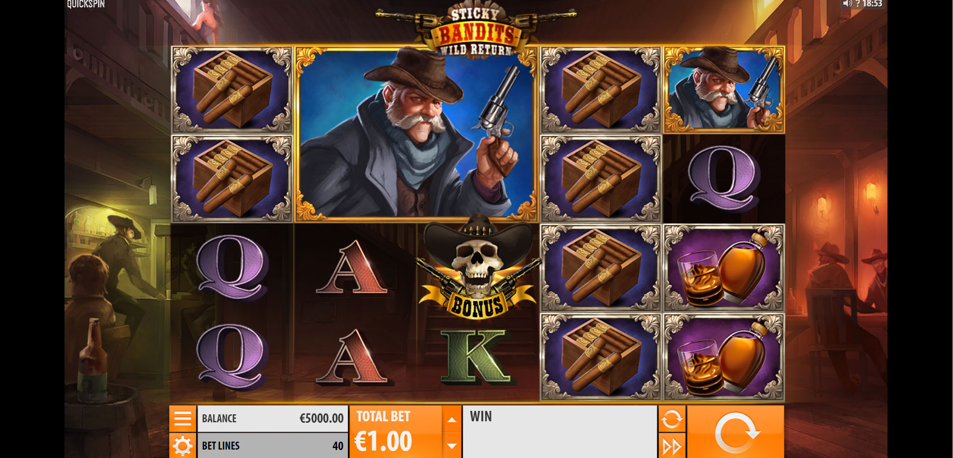 griglia del gioco slot online sticky bandits wild return