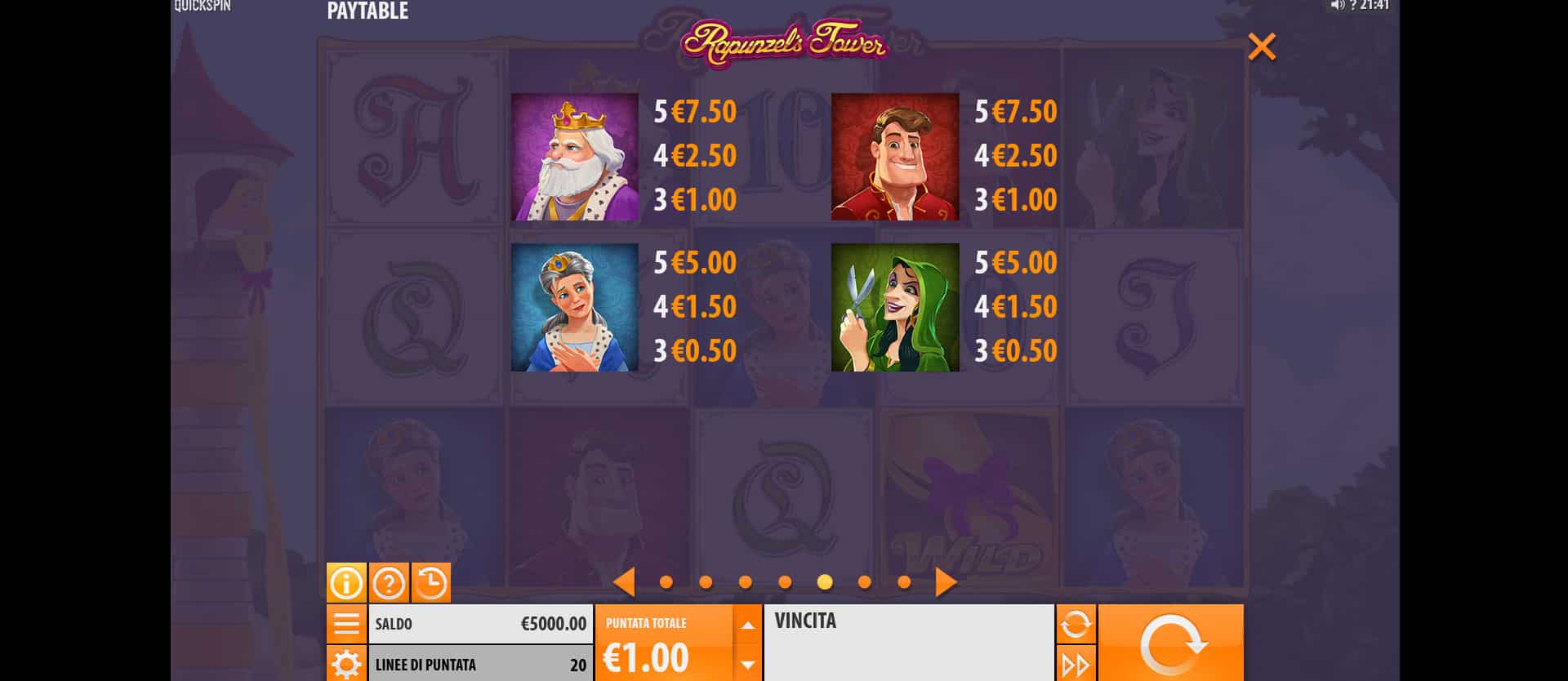 simboli della slot online rapunzel's tower