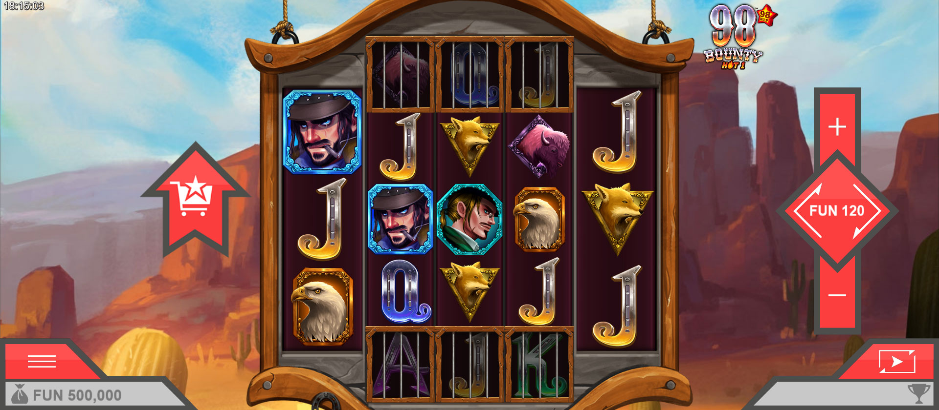 schermata della slot machine bounty 98 hot
