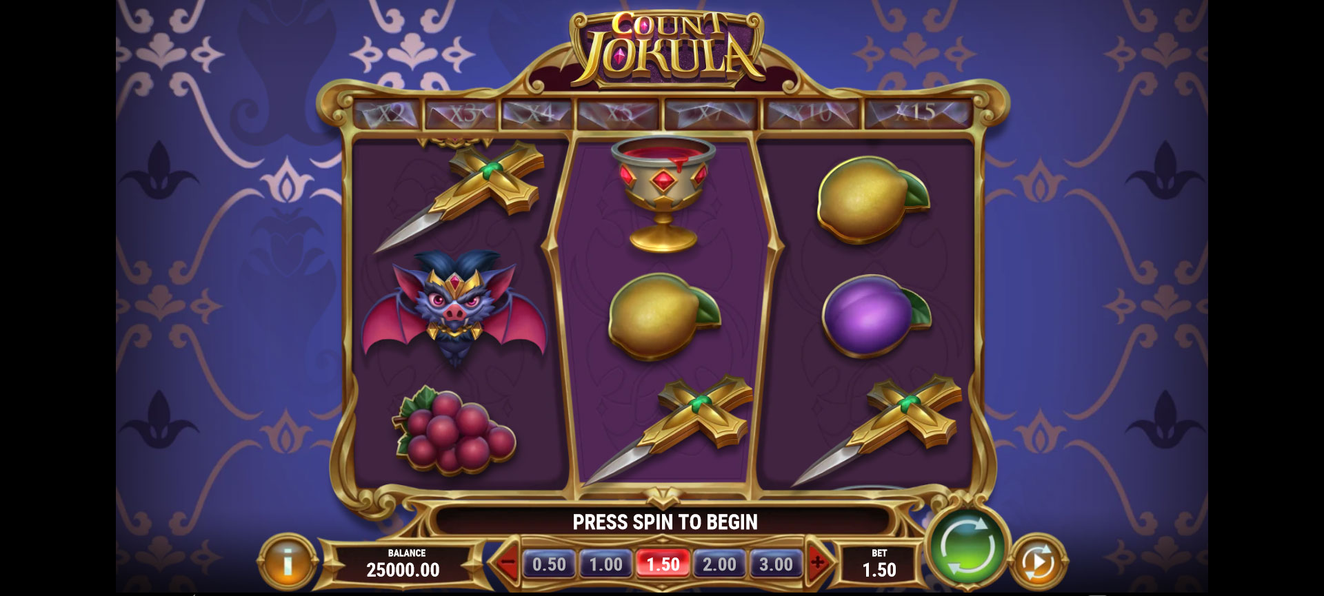 griglia del gioco slot online count jokula