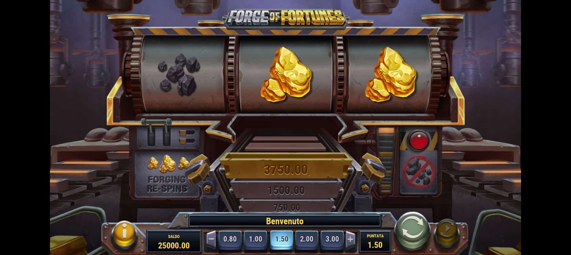 griglia della slot machine forge of fortunes