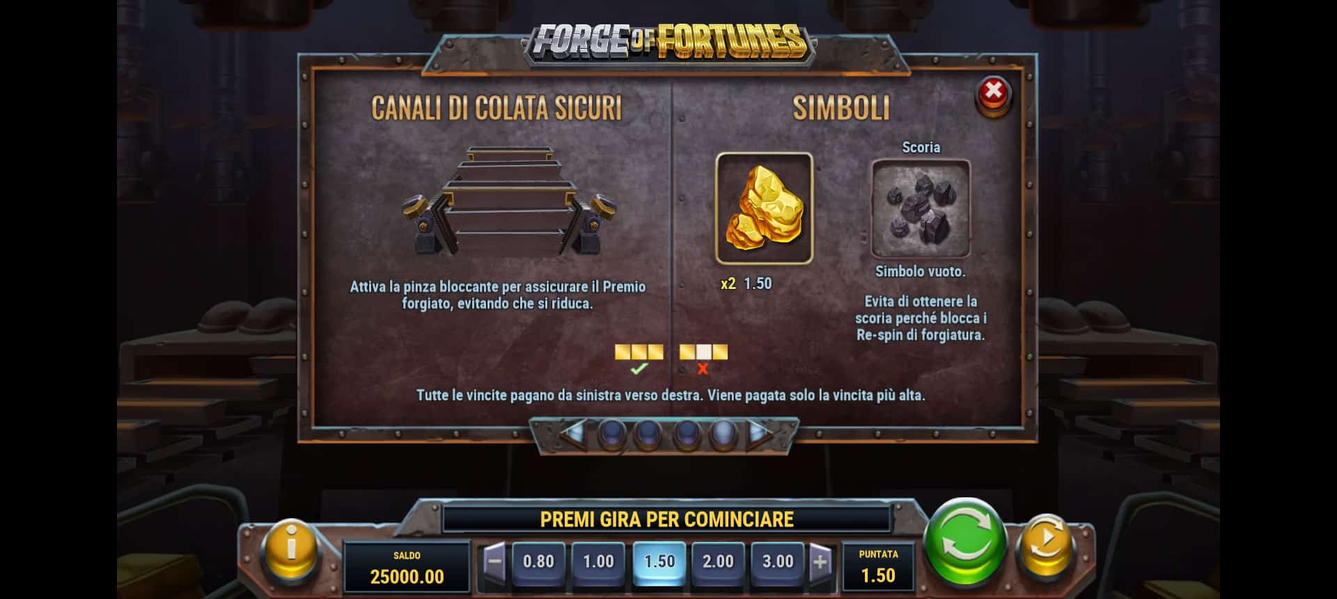 paytable della slot online forge of fortunes