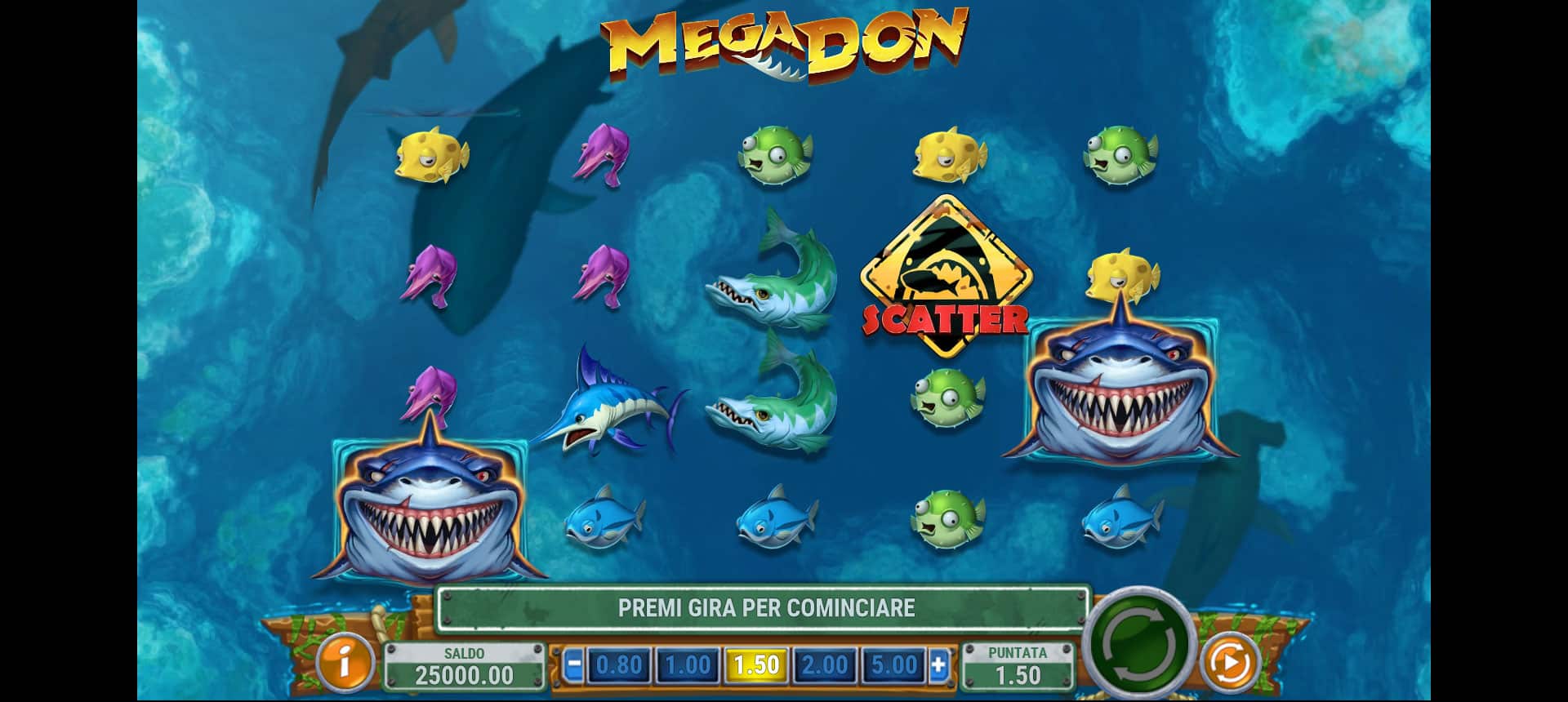 schermata del gioco slot online mega don