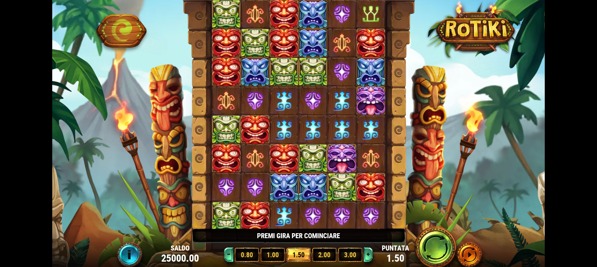 schermata del gioco slot machine rotiki