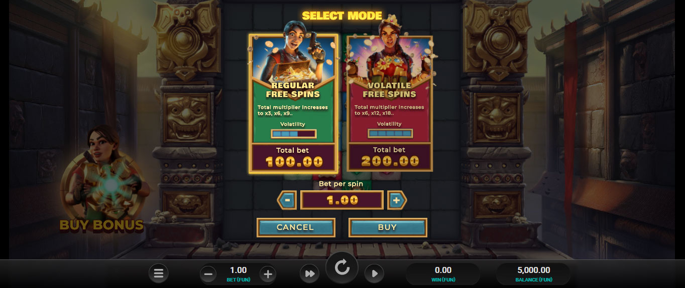 Tabella dei pagamenti della slot online Custer Tumble