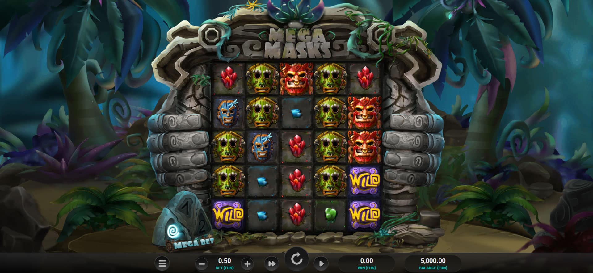 schermata del gioco slot online mega masks