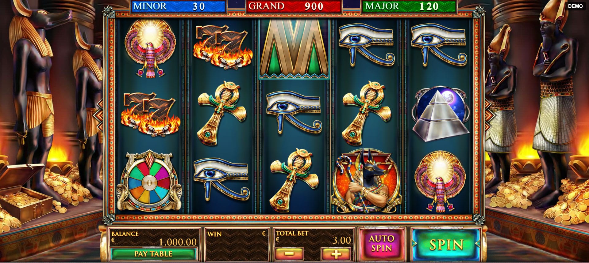 schermata slot machine guardian of luxor