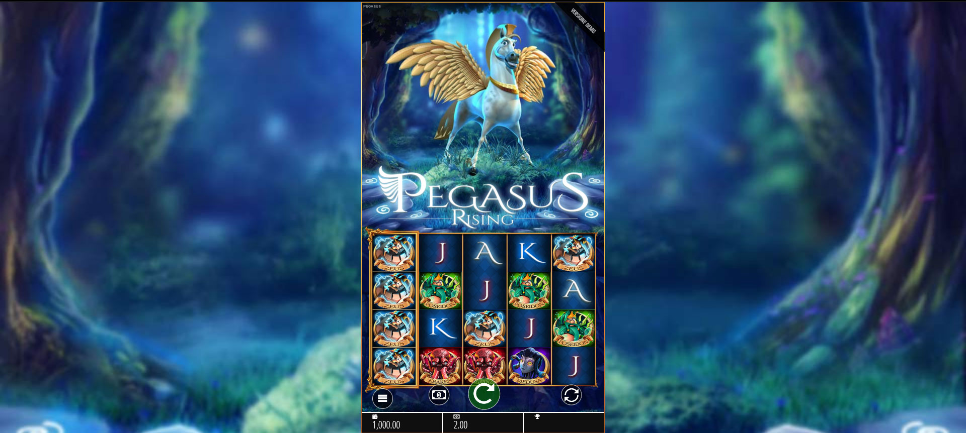 griglia di gioco della slot online Pegasus Rising