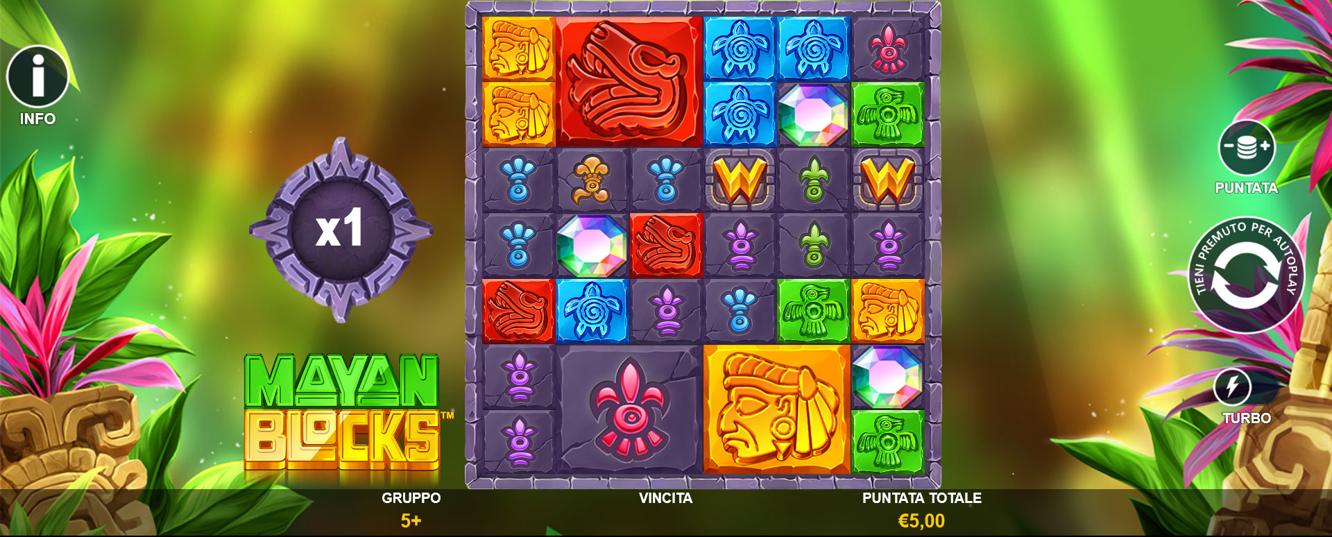 griglia del gioco slot online Mayan Blocks
