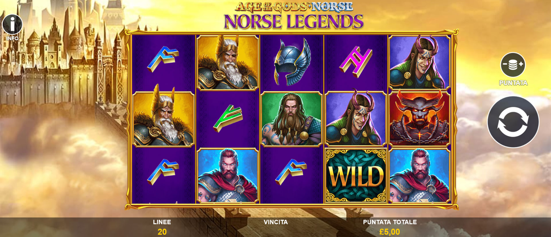 schermo del gioco slot online Age of the Gods Norse: Norse Legends