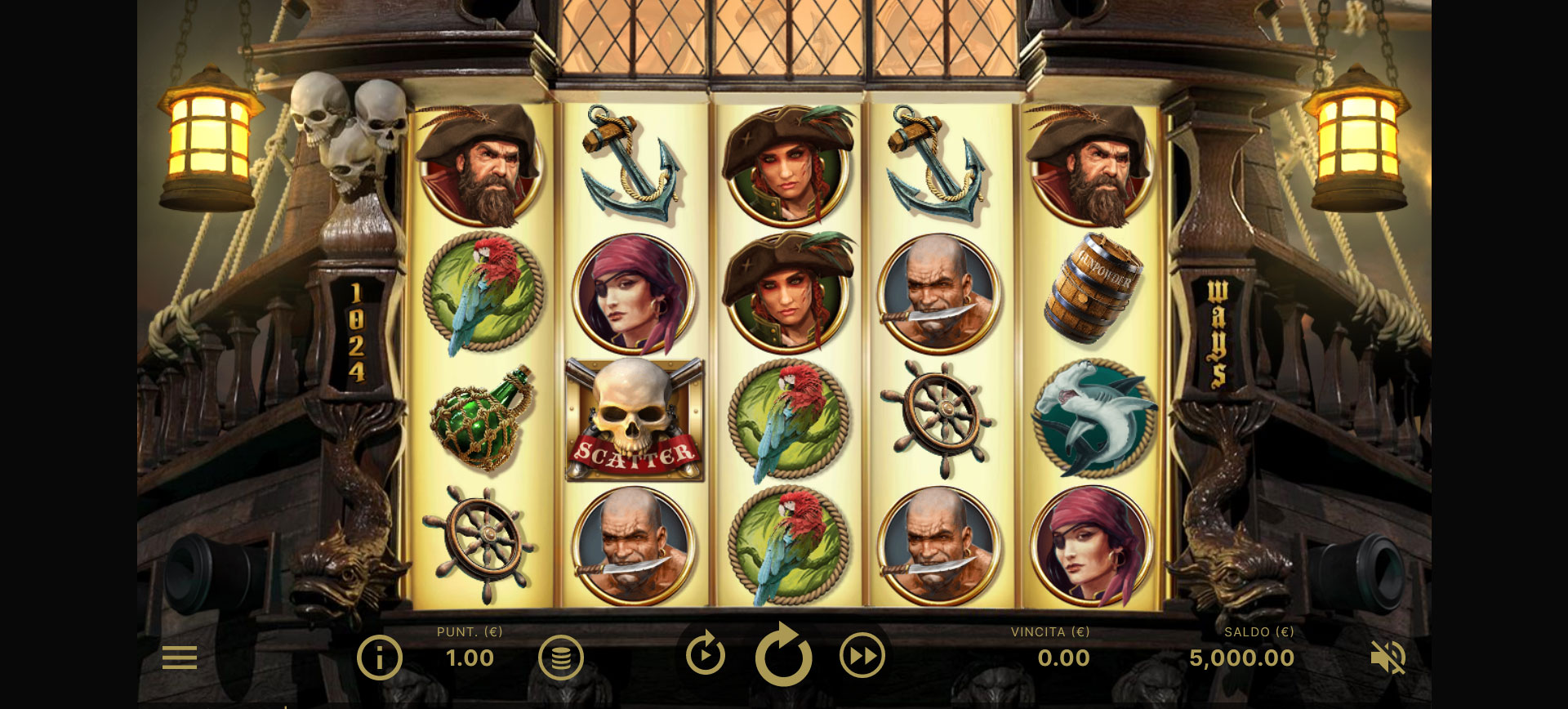 schermata di gioco della slot online Rage of the Seas