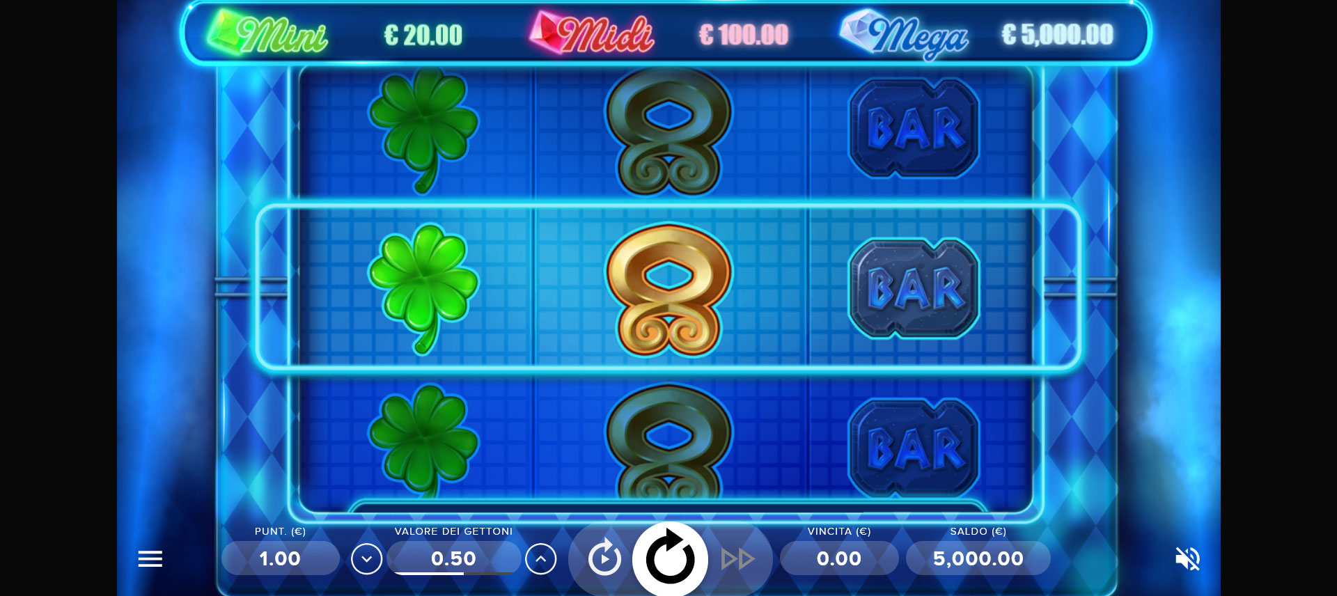 schermata di gioco della slot machine Trollpot 5000